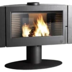 Invicta Antaya Panorama Kaminofen 12 kW aus Gusseisen – Holzofen mit großer Sichtscheibe für effizientes Heizen