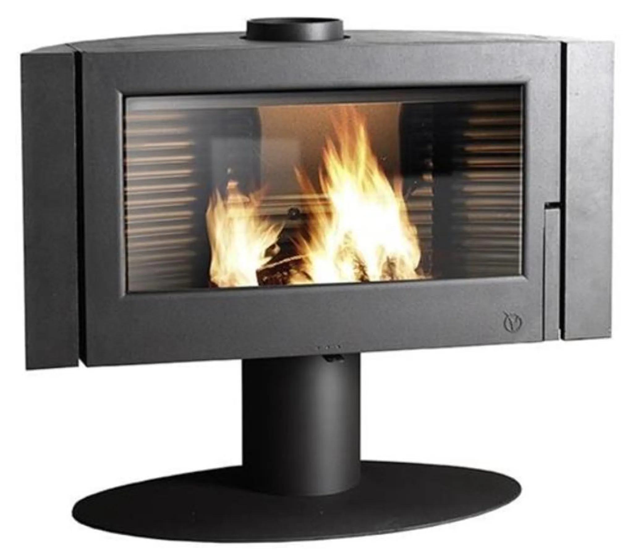 8c2684240cfdcc30d61bfcabf4164082.webp Invicta Antaya Panorama Kaminofen 12 kW aus Gusseisen – Holzofen mit großer Sichtscheibe für effizientes Heizen – Bild 1