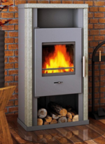Wamsler Yuna Kaminofen 6 kW Stahl Naturstein