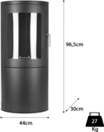 Moritz Bioethanol Kamin 96 cm – Ethanol Wandkamin mit 1,5 L Brenner für Innen & Außen – Bild 2