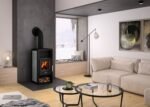 Justus Texas V 6 kW Stahl Schwarz/Keramik Grau – Eleganter Kaminofen mit Dauerbrandfunktion – Bild 6