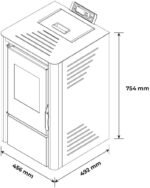 Sannover Anita 7,6 kW Schwarz – Programmierbarer Pelletofen mit hoher Effizienz – Bild 7